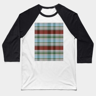 Festive Winter Tartan - Red, Blue, Green, Grey -  Cozy Winter Collection Baseball T-Shirt